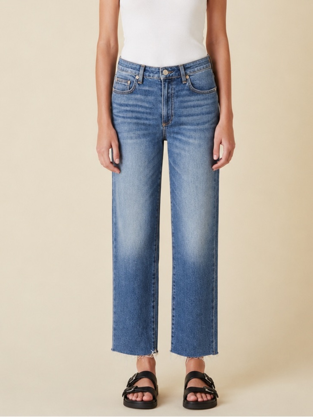 New Le Jean Sabine High Rise Ankle Straight Jean